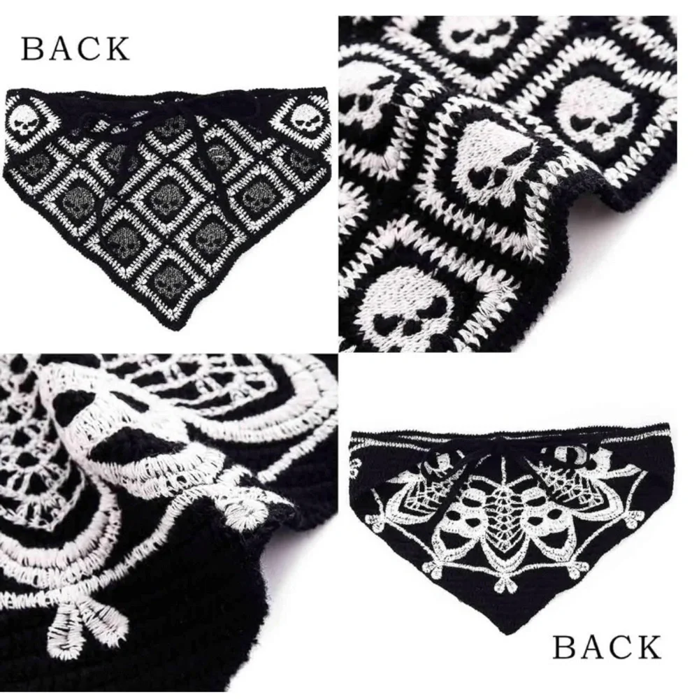 Black and White Skull Bandana